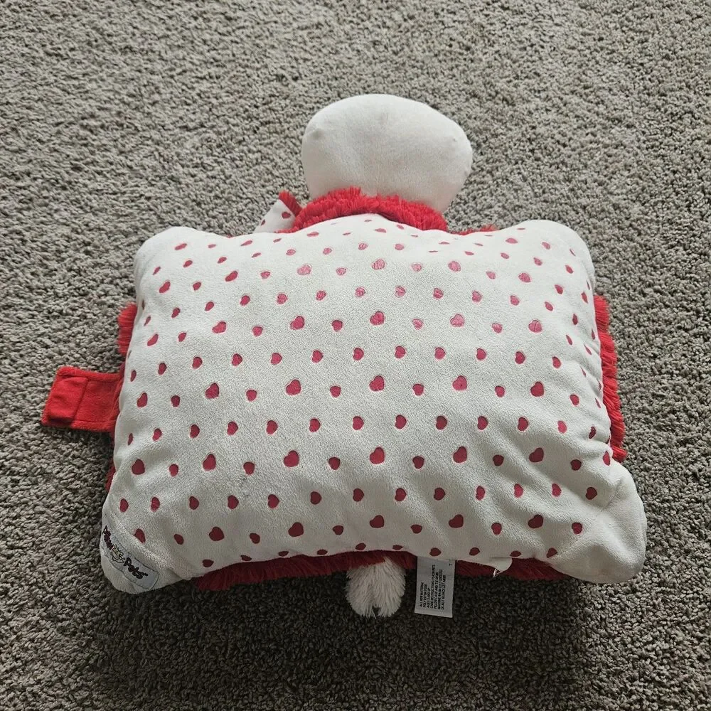 Pillow Pets Valentine Red Plush Fluffy Puppy Dog With Heart Nose Large 2010 19